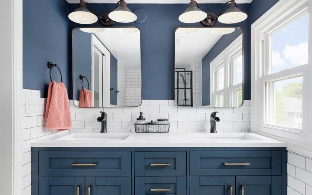 کاشی سرویس بهداشتی سورمه ای