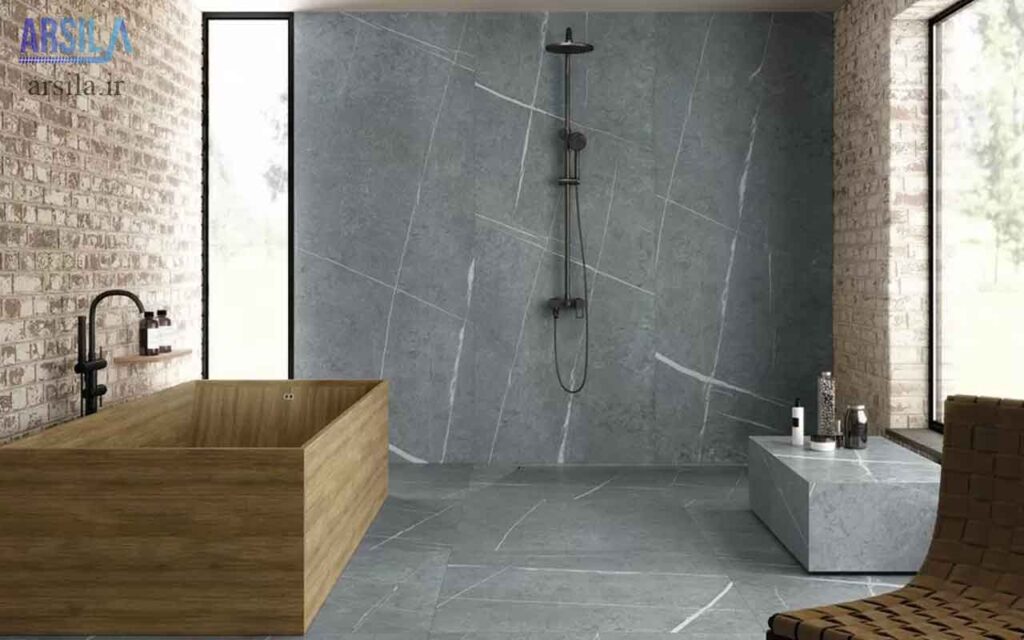 حمام لاکچری با اسلب عمودی