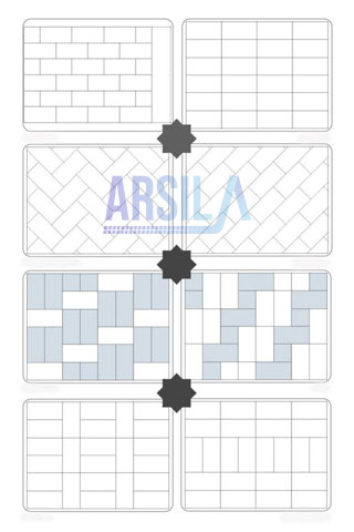 مدل کاشی ترکیبی افقی و عمودی