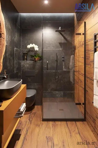 روشویی سرامیکی طرح چوب