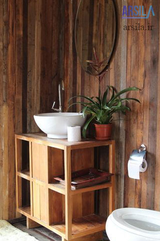 روشویی فول ست چوبی