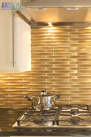 کاشی آشپزخانه طلایی