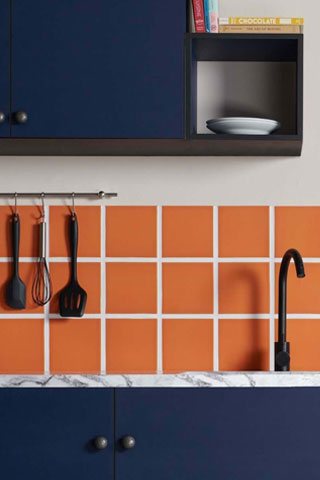 کاشی آشپزخانه نارنجی